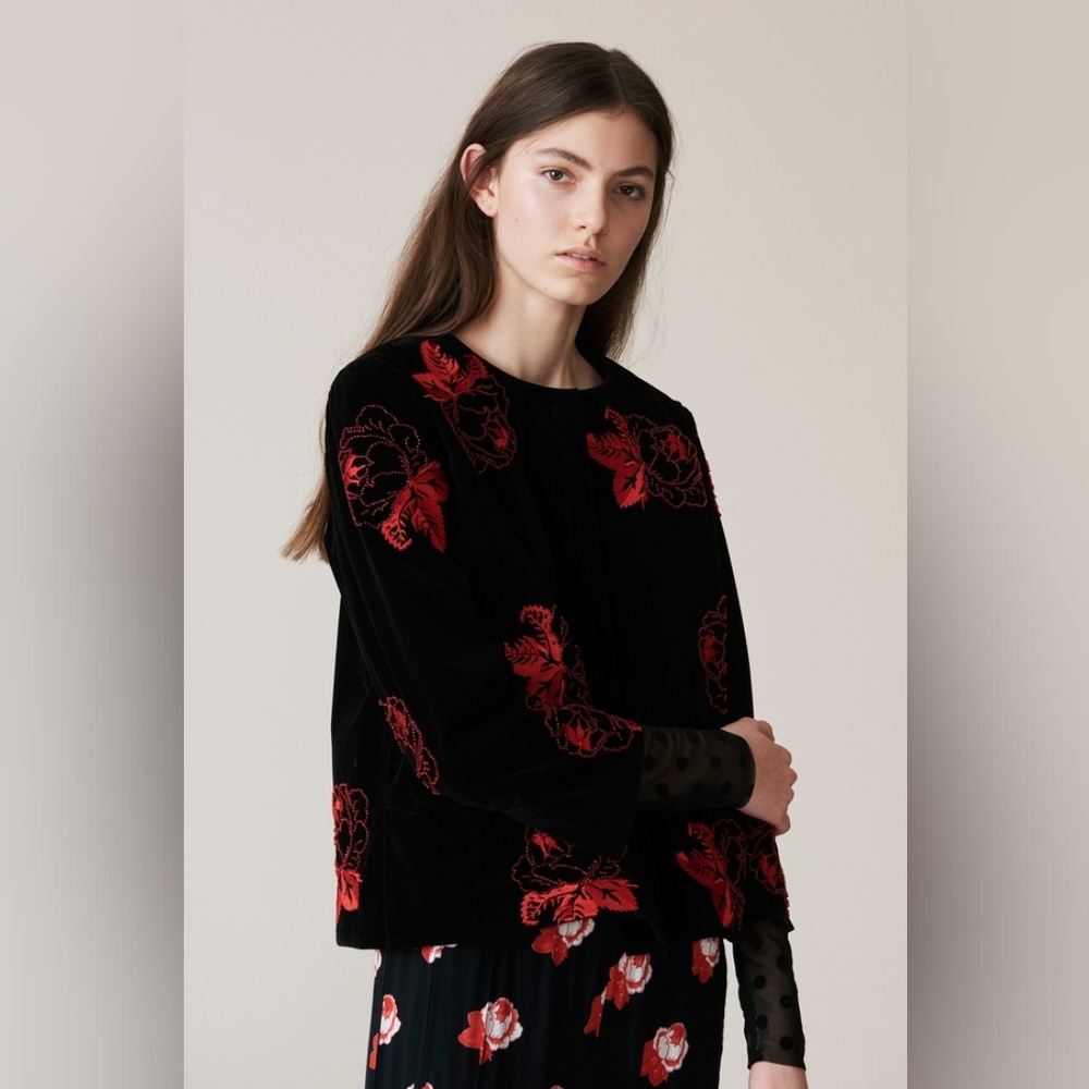 Ganni velvet blazer